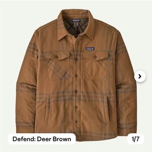Patagonia Men's Tan Plaid Shirt Jacket